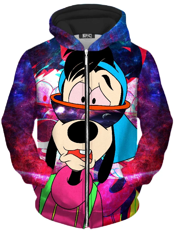 Space Goof Unisex Zip-Up Hoodie
