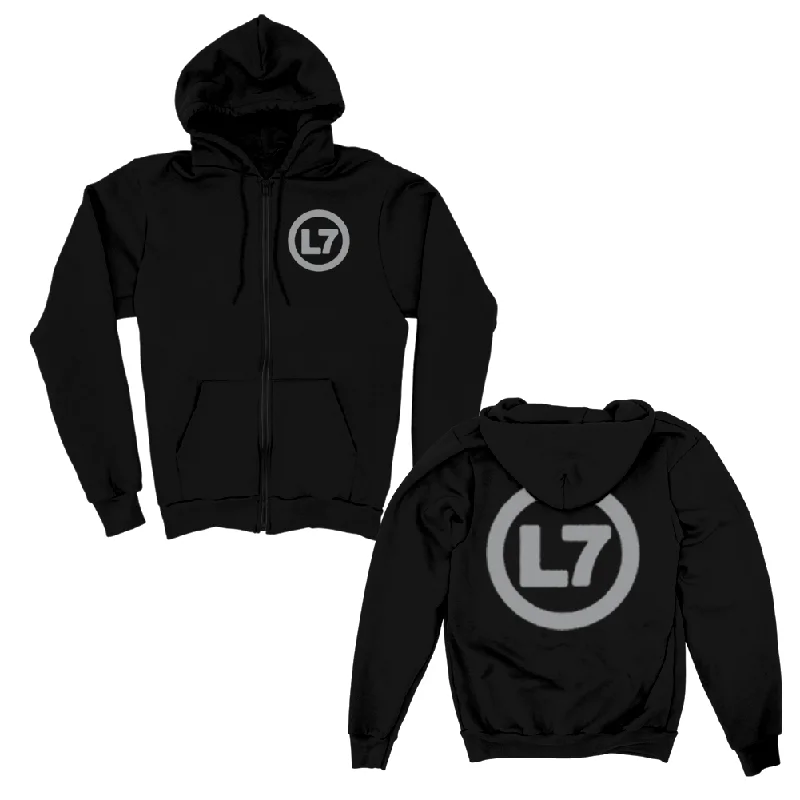 Spray Logo Zip Hoodie (Black)