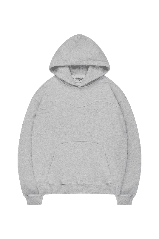 STACKS HOODIE GREY MELANGE