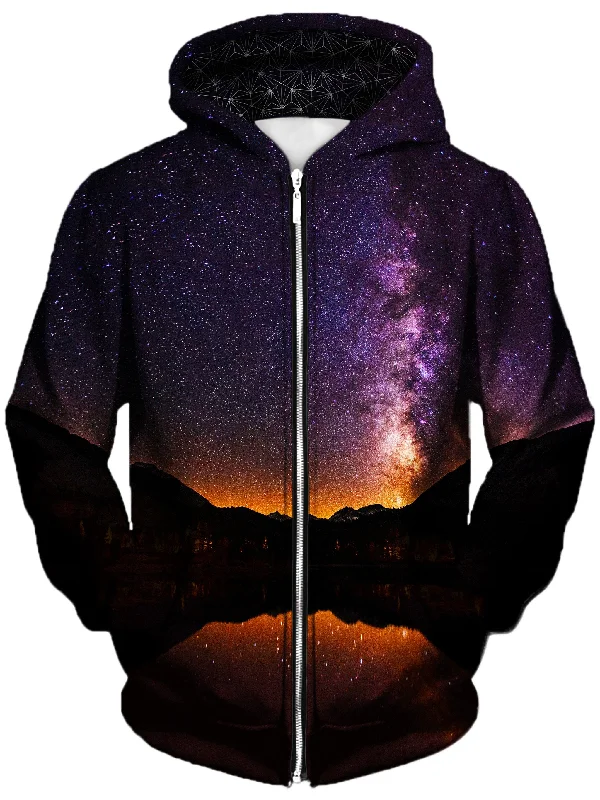 Starlit Valley Unisex Zip-Up Hoodie