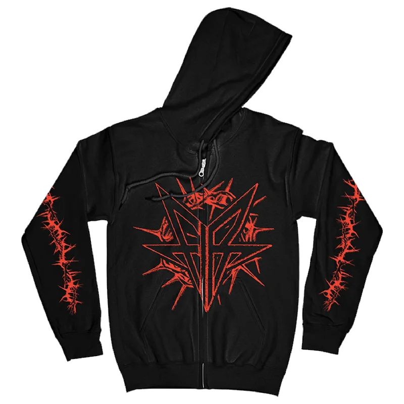 Thorns Zip Up Hoodie (Black)