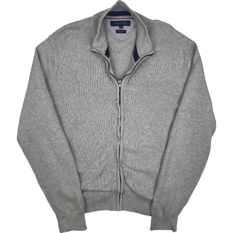 Tommy Hilfiger Premium Cotton Zip-Up Sweatshirt Grey