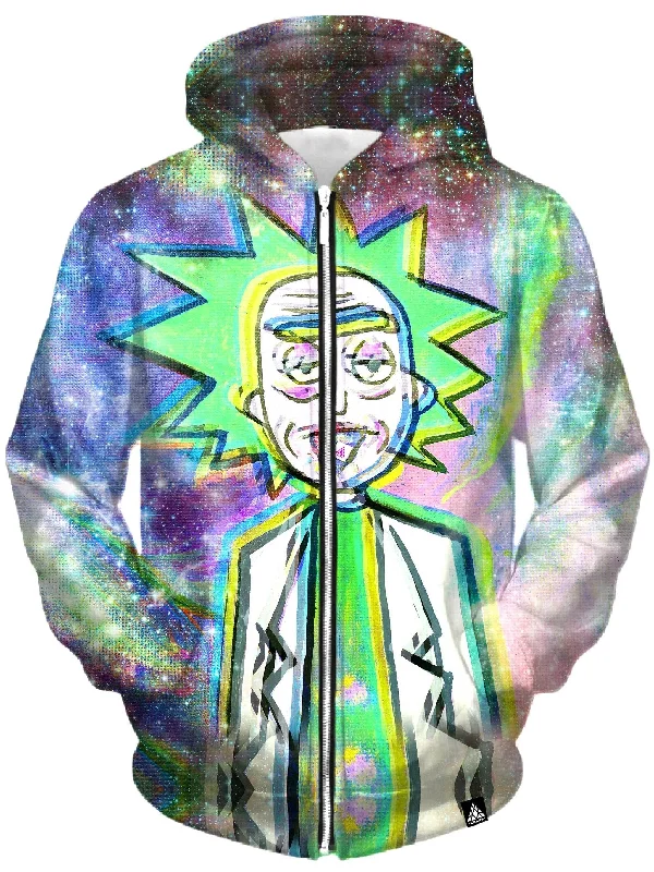 Trippy Rick Unisex Zip-Up Hoodie