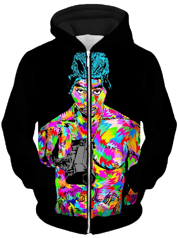 Tupacalypse Drome Unisex Zip-Up Hoodie